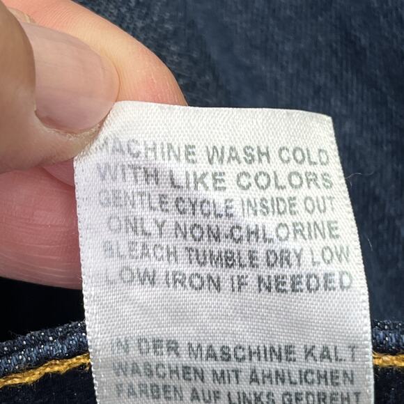 True Religion Jeans Women 28x34 Straight Leg Low Rise Dark Wash Denim Boho - Picture 11 of 15